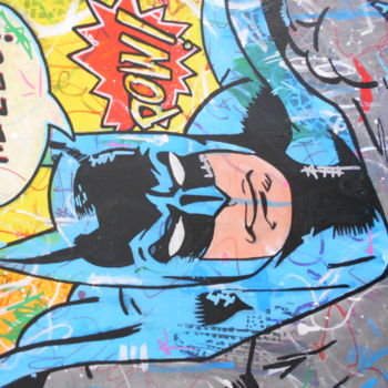 Pintura titulada "Batman Says Hello…" por Freda People, Obra de arte original, Acrílico