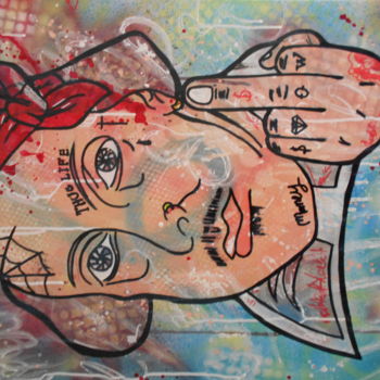 Картина под названием "Shakespeare Thug Li…" - Freda People, Подлинное произведение искусства, Акрил