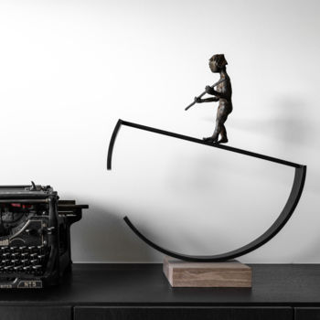 Sculpture intitulée "Balance" par Freddy De Waele, Œuvre d'art originale, Bronze