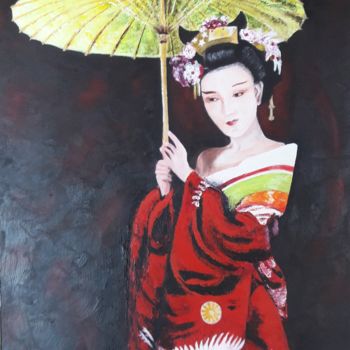 Painting titled "geisha5.jpg" by Freddy Sala, Original Artwork, Acrylic