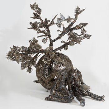 Sculpture titled "Sous l’arbre du Sav…" by Freddy Tsimba, Original Artwork