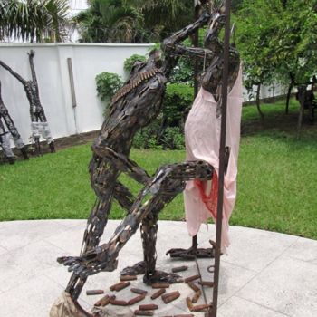 Sculpture titled "(Sans nom)" by Freddy Tsimba, Original Artwork