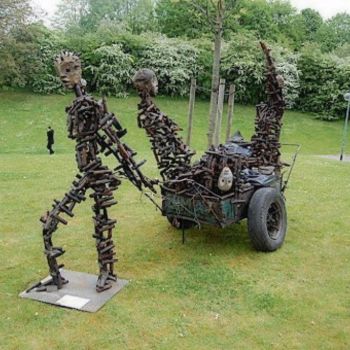 Sculpture intitulée "(Sans titre)" par Freddy Tsimba, Œuvre d'art originale