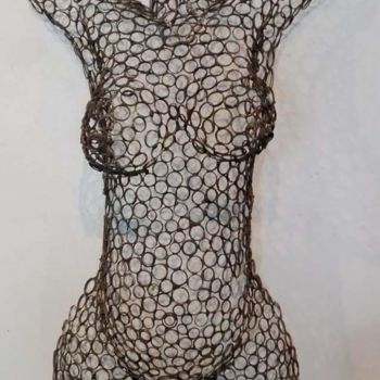 Skulptur mit dem Titel "(Sans titre) Exposi…" von Freddy Tsimba, Original-Kunstwerk