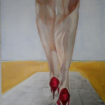 Painting titled "" ON THE HEELS "" by Frédéric Adam, Original Artwork, Acrylic