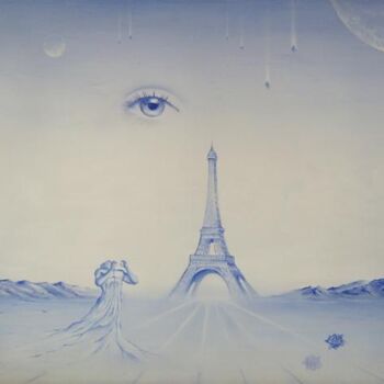 Peinture intitulée "Le cri" par Frédéric Andrès, Œuvre d'art originale, Huile