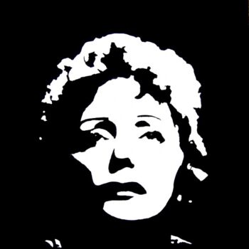 Painting titled "Piaf" by Frédéric Andrès, Original Artwork, Oil