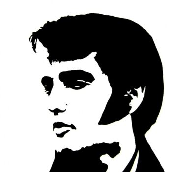 Peinture intitulée "Elvis" par Frédéric Andrès, Œuvre d'art originale, Huile