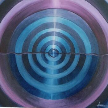 Painting titled "Tunnel" by Frédéric Andrès, Original Artwork, Oil