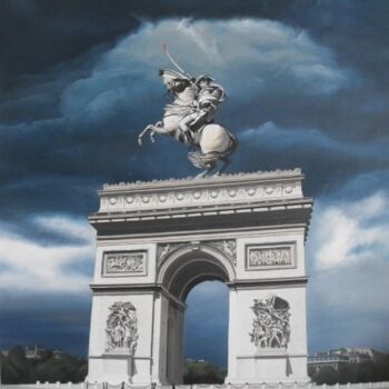 Peinture intitulée "Sanglantes conquêtes" par Frédéric Andrès, Œuvre d'art originale, Huile