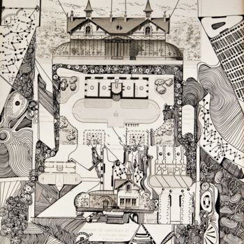「architecture 1」というタイトルの描画 Frederic Babonによって, オリジナルのアートワーク, その他