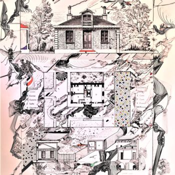 Drawing titled "archi-bry-s-marne-9…" by Frederic Babon, Original Artwork, Other