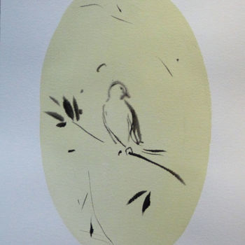 Painting titled "Oiseaux de Carros #…" by Frédéric Belaubre, Original Artwork, Watercolor