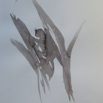 Peinture intitulée "Chat, Aquarelle sur…" par Frédéric Belaubre, Œuvre d'art originale, Tempera