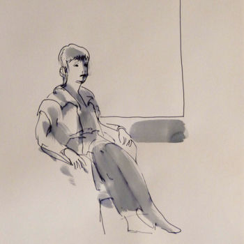 Zeichnungen mit dem Titel "17, Encre et crayon…" von Frédéric Belaubre, Original-Kunstwerk, Tinte