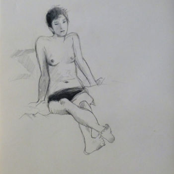 Rysunek zatytułowany „20. Crayon sur papi…” autorstwa Frédéric Belaubre, Oryginalna praca, Ołówek