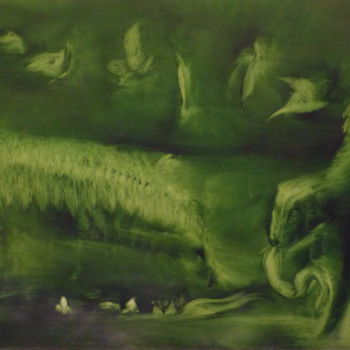 Peinture intitulée "Ring of bright wate…" par Frédéric Belaubre, Œuvre d'art originale, Huile
