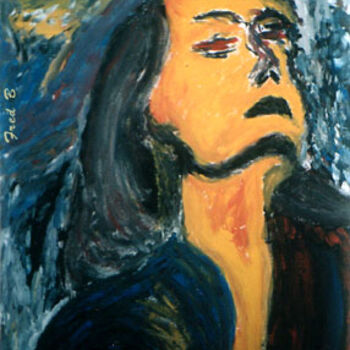 Painting titled "visage 1" by Frédéric Bellaïche, Original Artwork