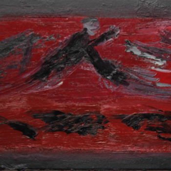 Peinture intitulée "course à la guerre" par Frédéric Bennaï, Œuvre d'art originale, Huile