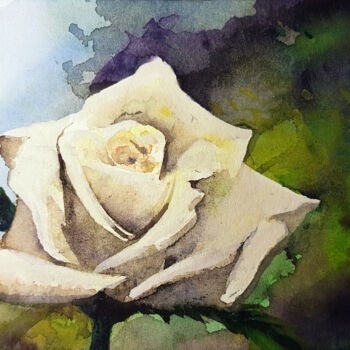 Pintura intitulada "Fleur 003.jpg" por Frédéric Berrin, Obras de arte originais, Aquarela