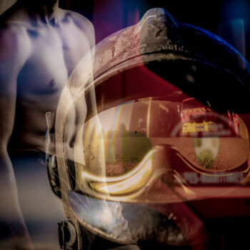 Fotografía titulada "Fireman 06" por Frederic Bos, Obra de arte original, Foto-montaje
