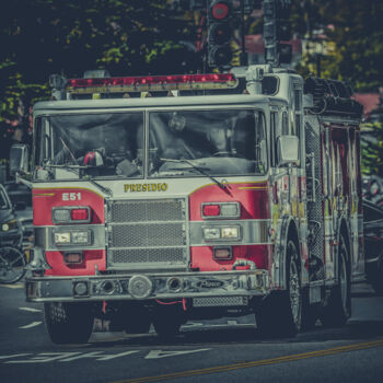 Fotografia intitolato "San Francisco Fire…" da Frederic Bos, Opera d'arte originale, Fotografia digitale