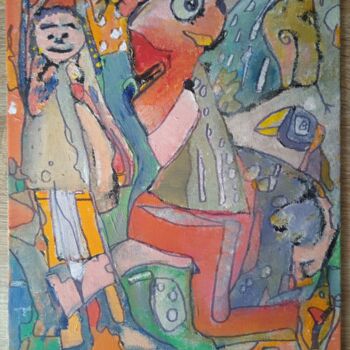 Malerei mit dem Titel "Le Lutin" von Fréderic Byloos, Original-Kunstwerk, Acryl