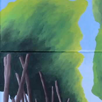 Картина под названием "Avenue du Cap Coz #2" - Frédéric Cadiou, Подлинное произведение искусства, Масло Установлен на Деревя…