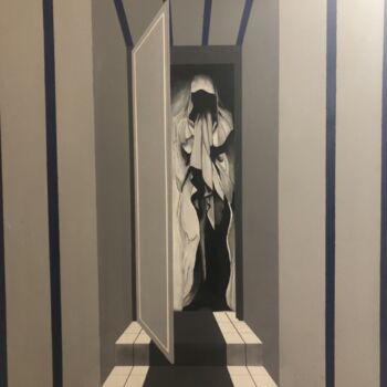 Peinture intitulée "porte" par Frederic Descormes, Œuvre d'art originale, Acrylique Monté sur Châssis en bois