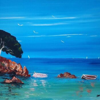 Painting titled "la tortue  10 p   1…" by Frederic Dupuy, Original Artwork, Oil