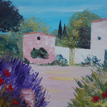 Painting titled "coté jardin 18x24 4…" by Frederic Dupuy, Original Artwork