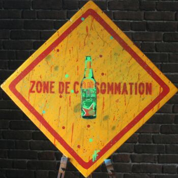 Ζωγραφική με τίτλο "ZONE DE CONSOMMATIO…" από Frédéric Foulché (FF), Αυθεντικά έργα τέχνης