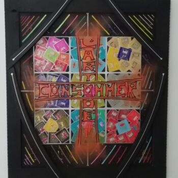 Painting titled "ART DE CONSOMMER KT" by Frédéric Foulché (FF), Original Artwork, Acrylic