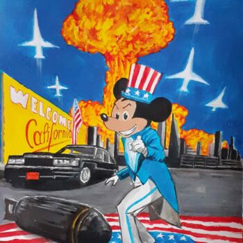 Peinture intitulée "America" par Frédéric Fournier, Œuvre d'art originale, Acrylique