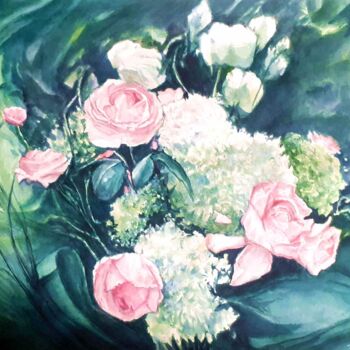 Peinture intitulée "Bouquet#2" par Frédéric Fournier, Œuvre d'art originale, Aquarelle