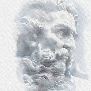 Digital Arts titled "Zeus" by Frédéric Gindre, Original Artwork, Digital Painting