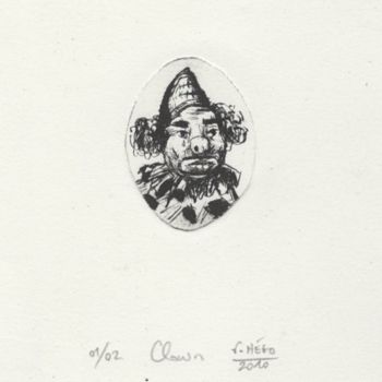 Dessin intitulée "Clown." par Frhégo, Œuvre d'art originale, Autre