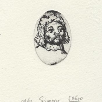 Dessin intitulée "Simone." par Frhégo, Œuvre d'art originale, Autre