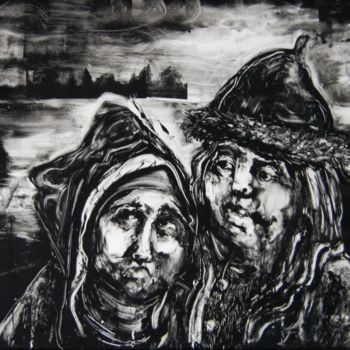 Artisanat intitulée "La veuve et l'orphe…" par Frhégo, Œuvre d'art originale