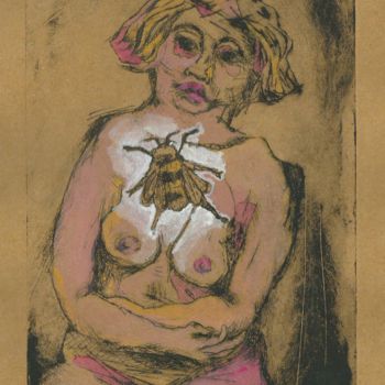 Рисунок под названием "Portrait -l'abeille…" - Frhégo, Подлинное произведение искусства