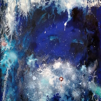 Картина под названием "Bleu Gitane" - Frederic Janssens (Fredj), Подлинное произведение искусства, Акрил
