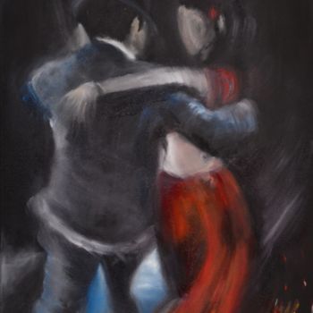 Painting titled "TANGO LATINO 3" by Frederic Janssens (Fredj), Original Artwork, Oil