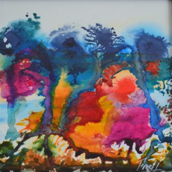 Painting titled "encolore" by Frederic Janssens (Fredj), Original Artwork, Ink