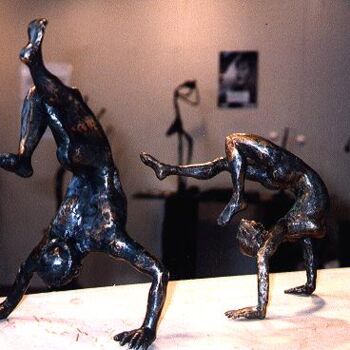 Sculpture intitulée "Figures libres" par Frédéric Lange, Œuvre d'art originale