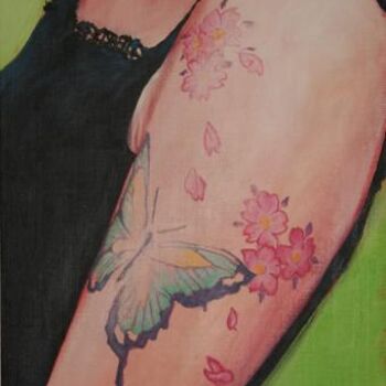 Painting titled "tatoo" by Frédéric Leleu, Original Artwork