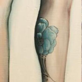 Painting titled "blue flower" by Frédéric Leleu, Original Artwork