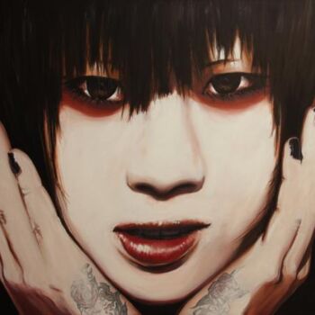 Painting titled "gothic japanese" by Frédéric Leleu, Original Artwork