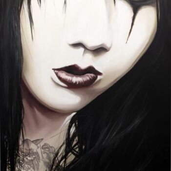 Painting titled "gothic lady" by Frédéric Leleu, Original Artwork