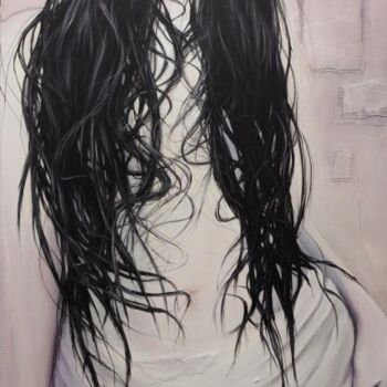 Ζωγραφική με τίτλο "wet hair" από Frédéric Leleu, Αυθεντικά έργα τέχνης