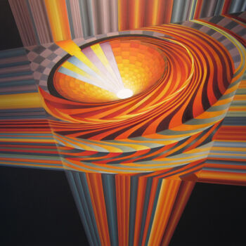 Peinture intitulée "Univers parallèles" par Frédéric Letrun, Œuvre d'art originale, Huile Monté sur Châssis en bois